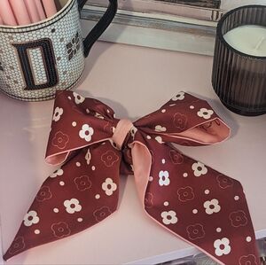 Dark Reddish Patterned Twily Scarf Ribbon New!